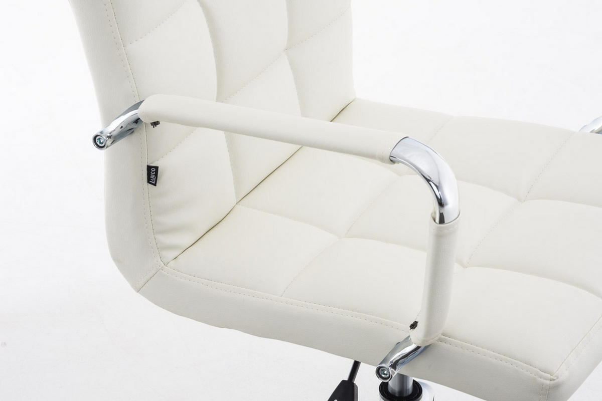 BÜROSTUHL Deal V2, Kunstleder Weiß - Weiß, Textil/Metall (54/101/59cm) - TPFLiving
