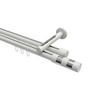 INNENLAUF-GARDINENSTANGEN-SET Siteno Mavell 120 cm, 2-läufig, 20 mm Ø Weiß - Chromfarben/Weiß, Metall (120cm) - INTERDECO