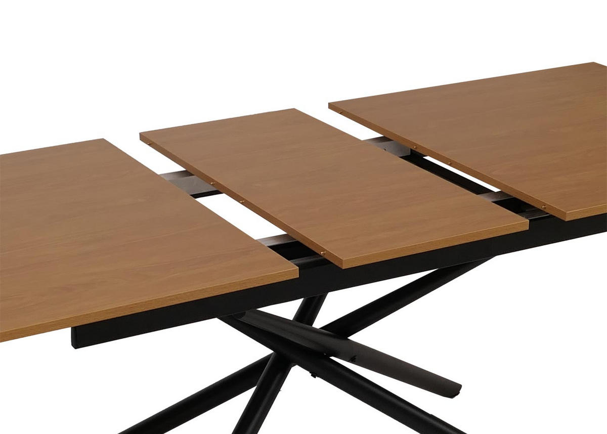 ESSZIMMERTISCH rechteck Walnuss Dekor - Walnussfarben, Metall (90/200/77cm) - MCW