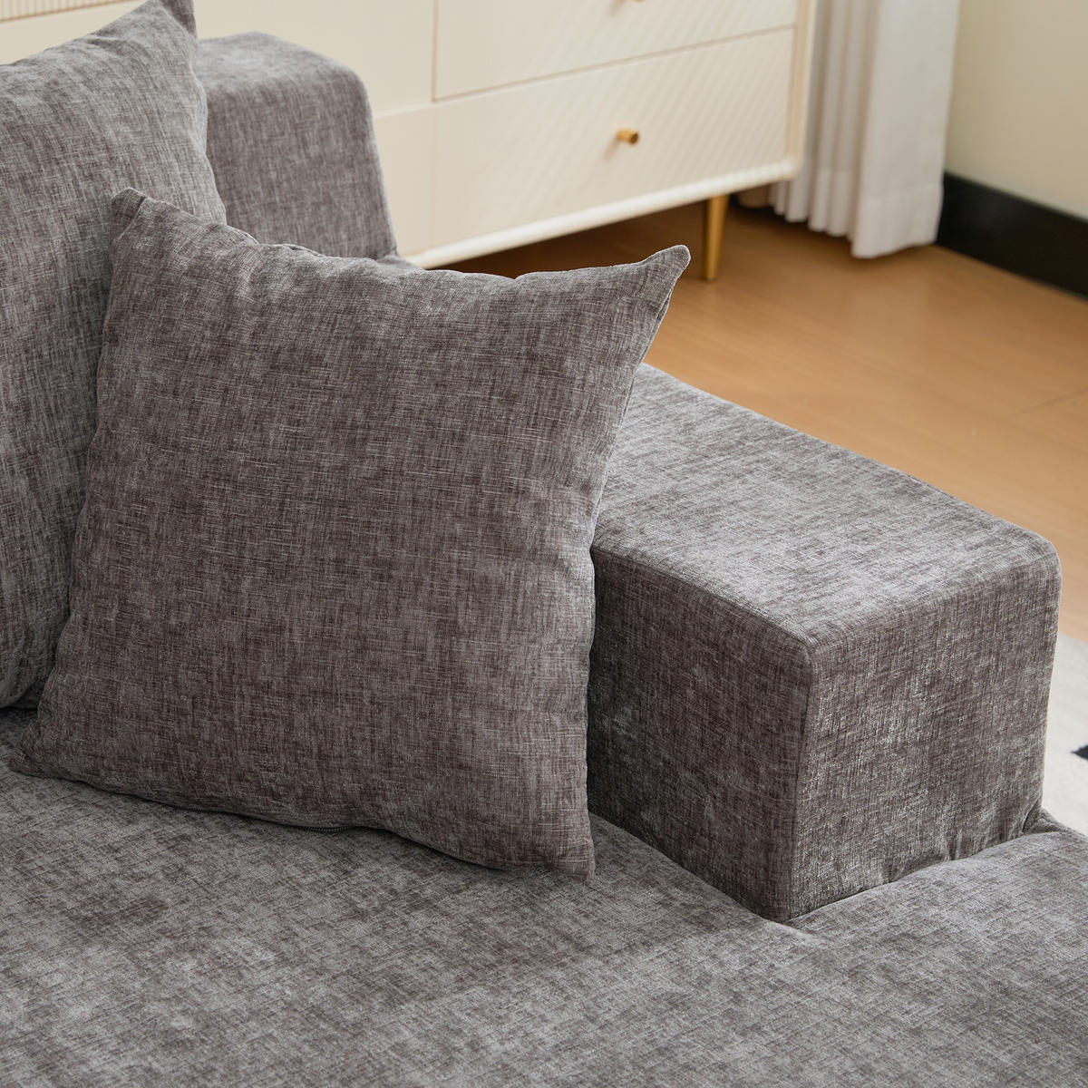 XXL-SESSEL DE-35162 mit 30D Schaumstoff Grau - Grau, Textil (113/78.5/140cm) - ComfortXL