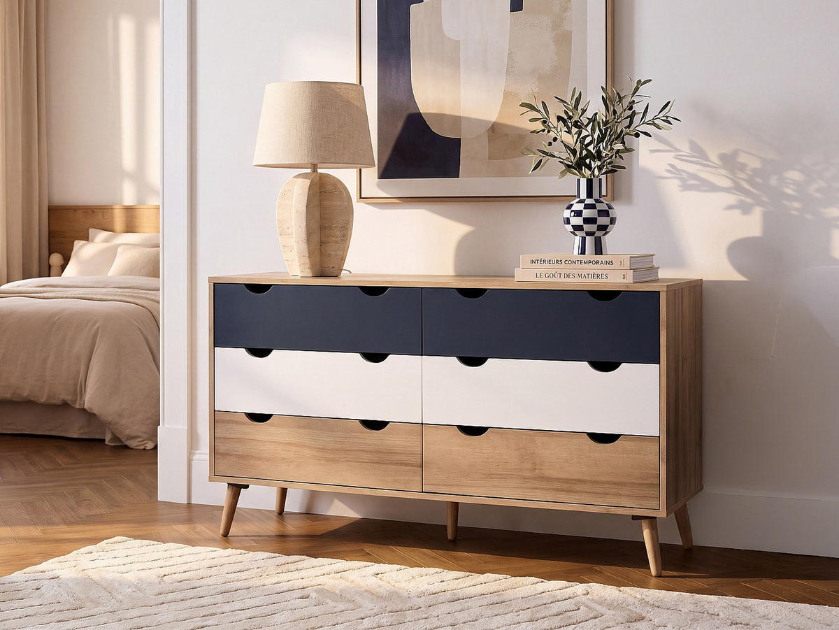 KOMMODE - 140 cm x 40 cm - holz - mehrfarbig Lurvia - Multicolor, Holz (140/76/40cm) - Vente-Unique