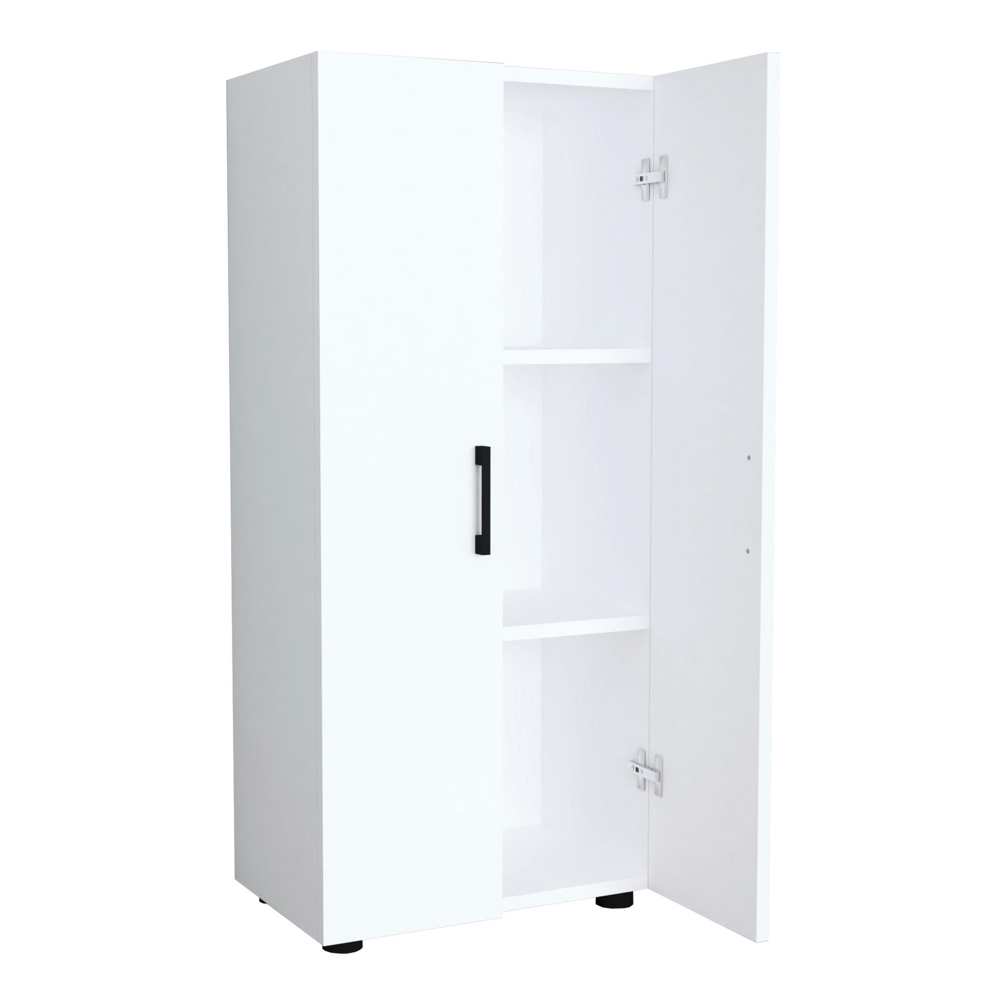MEHRZWECKSCHRANK Åsnes - Weiß, Holzwerkstoff (49/108/32cm) - [en.casa]