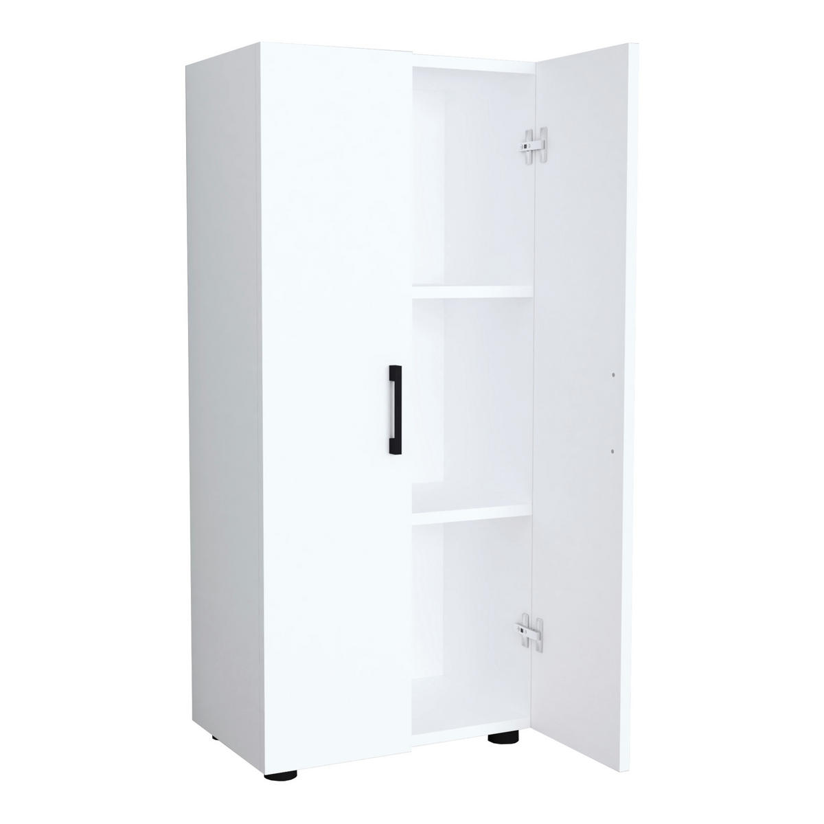 MEHRZWECKSCHRANK Åsnes - Weiß, Holzwerkstoff (49/108/32cm) - [en.casa]
