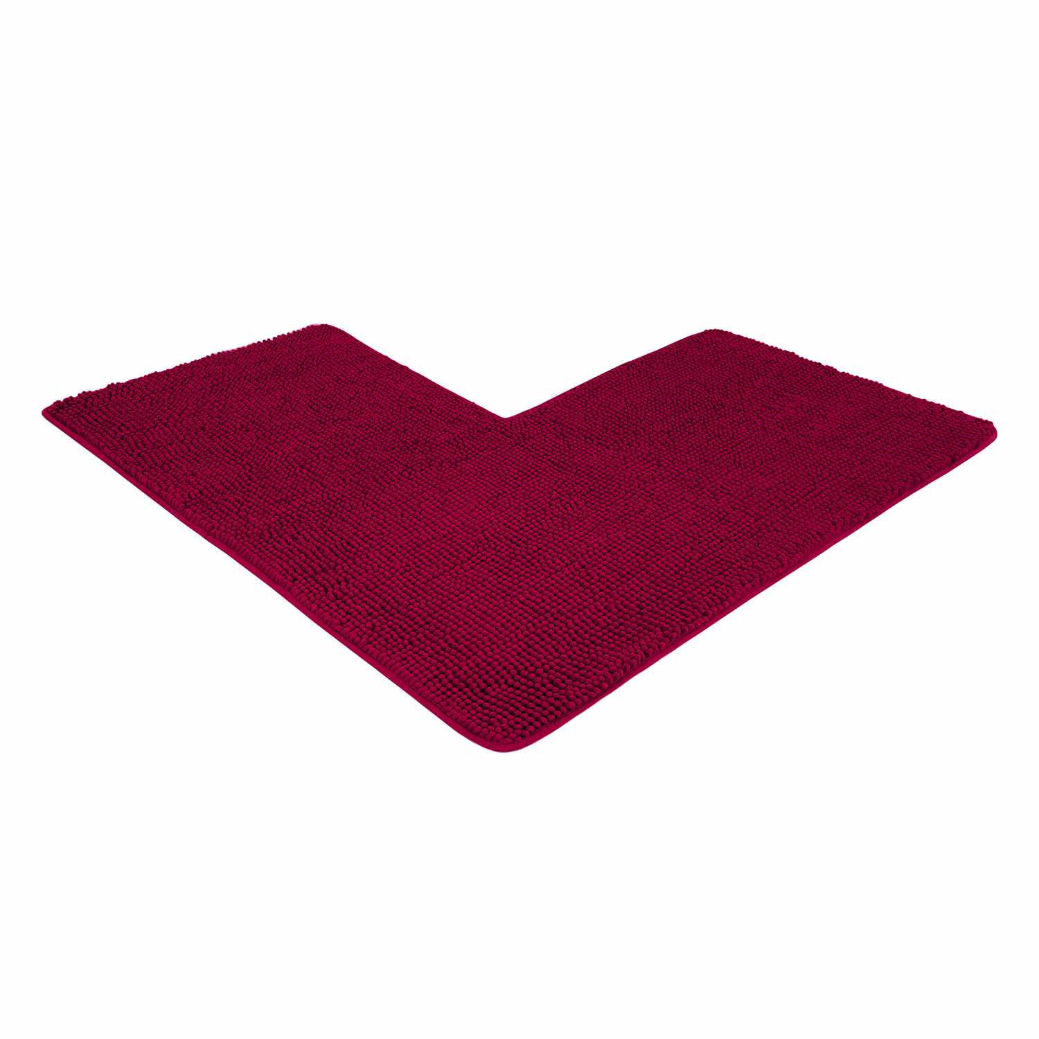 ECKBADEMATTE PARIS - Beere, Textil (100/100cm) - WohnDirect