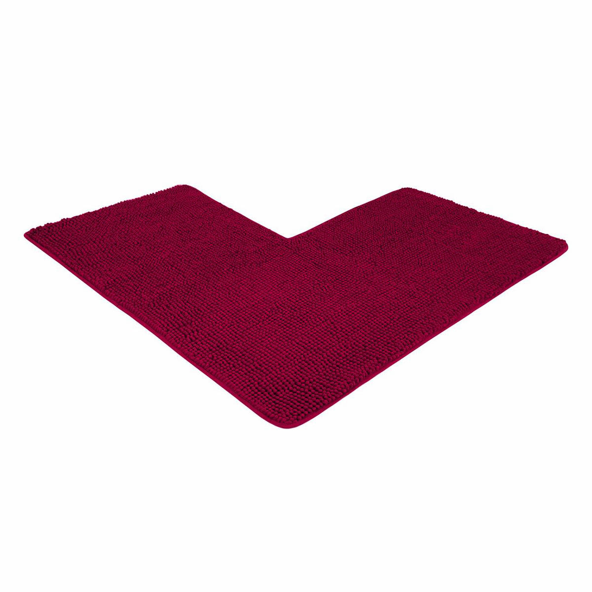 ECKBADEMATTE PARIS - Beere, Textil (100/100cm) - WohnDirect
