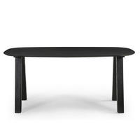 ESSTISCH oval aus Mangoholz 200cm, schwarz - Schwarz, Holz (200/100/76cm) - Giga Meubel