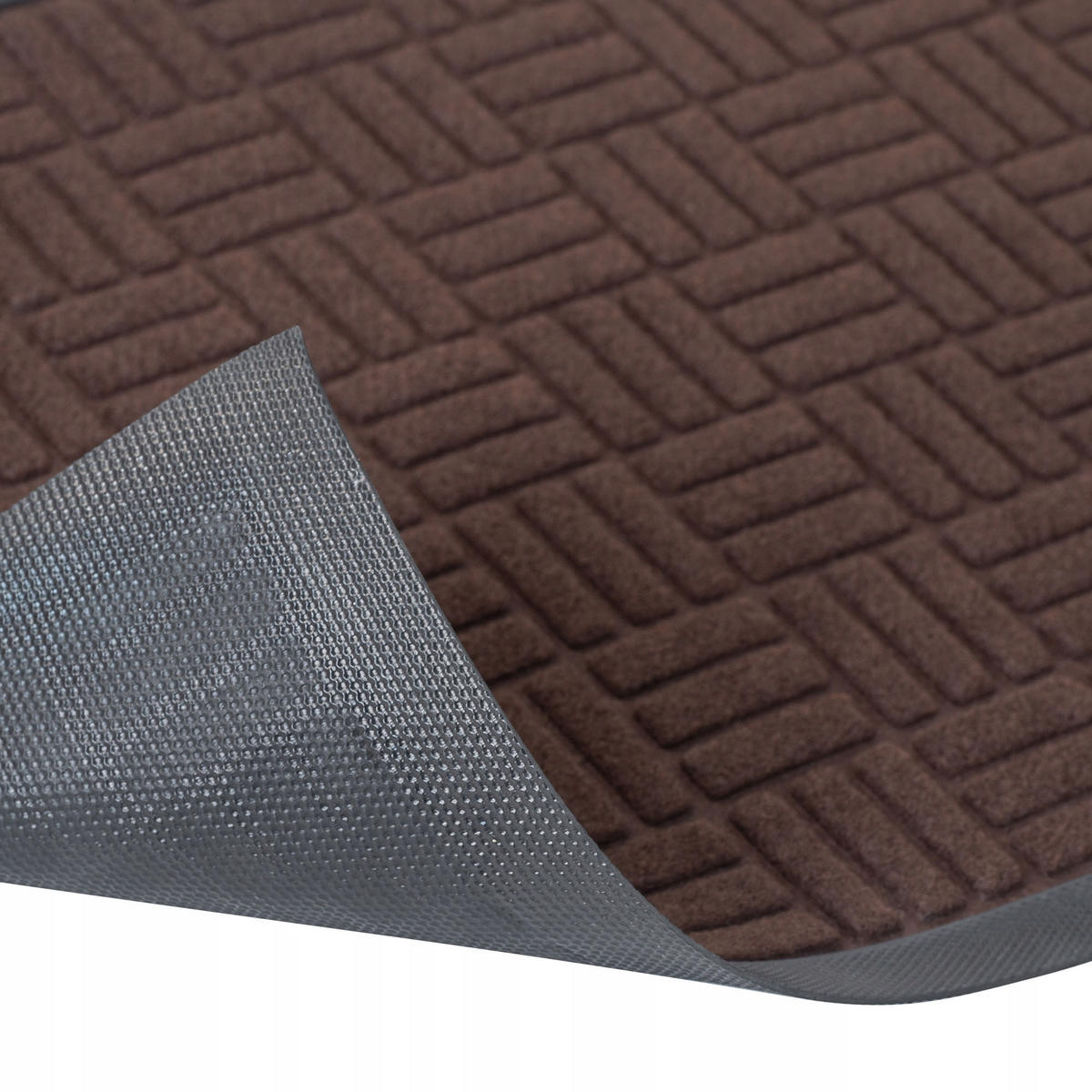 FUSSMATTE 60 x 40 cm, braun - Dunkelbraun, Kunststoff (60/40cm) - KADAX