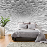 VLIESTAPETE Grau 200/140 cm - Weiß/Grau, Textil (200/1cm) - KUNSTLOFT