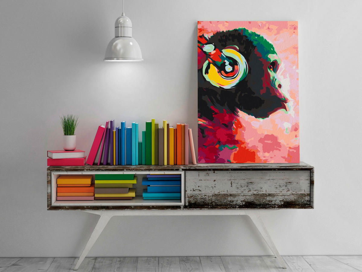 MALEN NACH ZAHLEN Bunt 40/60 cm - Multicolor, Textil (40/60cm) - KUNSTLOFT