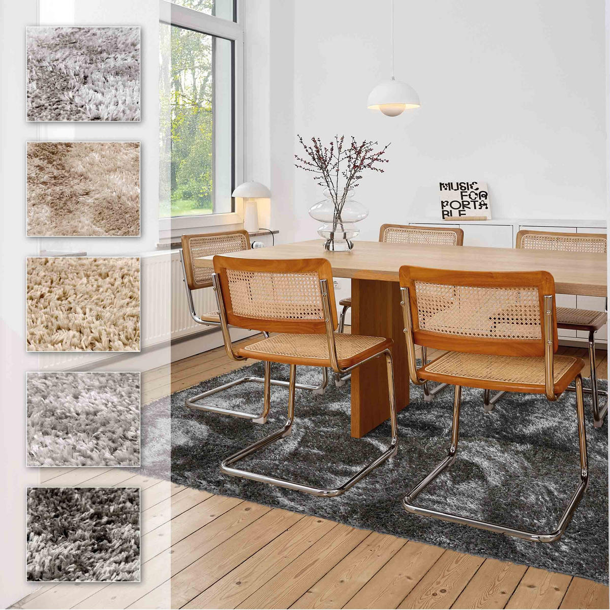HOCHFLORTEPPICH PAULIE - Grau, Textil (120/180cm) - Astra