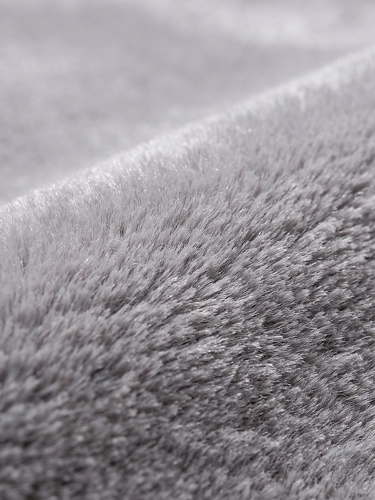 HOCHFLORTEPPICH Antirutsch Uni ALDAN Polyester Grau 140 x 200 cm - Grau, Textil (140/200cm) - KADIMA DESIGN