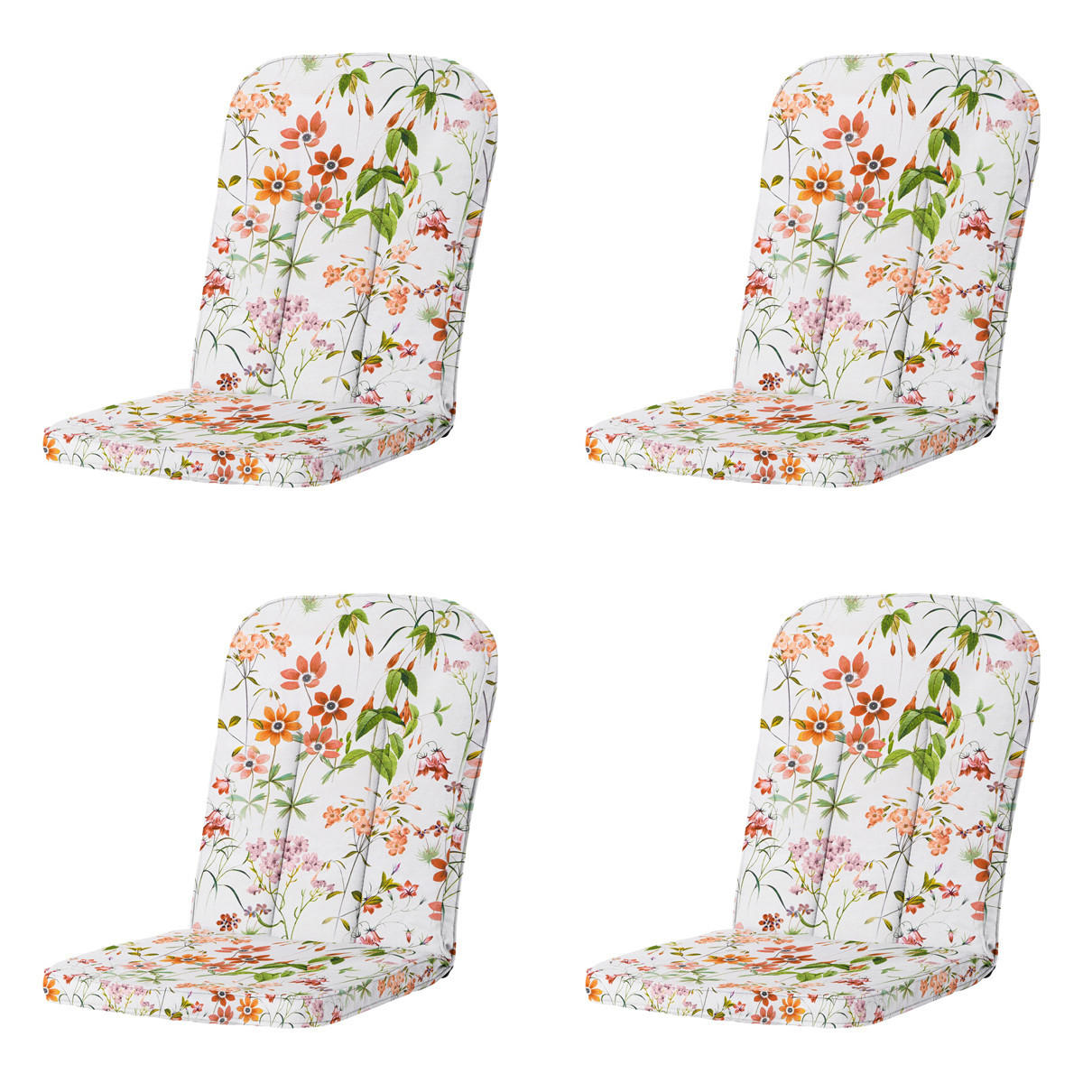 GARTENSTUHLKISSEN Milly 100/48 cm 4er-Set - Multicolor, Textil (48/5/100cm) - Madison