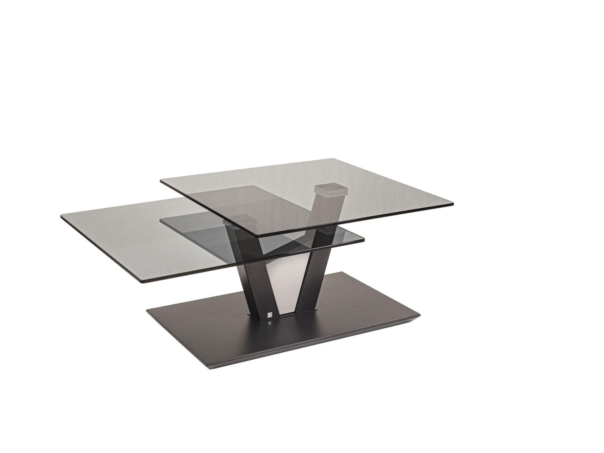 COUCHTISCH Cadance 97x65x43 Wohnzimmertisch Parsolglas/Grau/Anthrazit - Grau, Glas (118/65/43cm) - 58aufmkessel