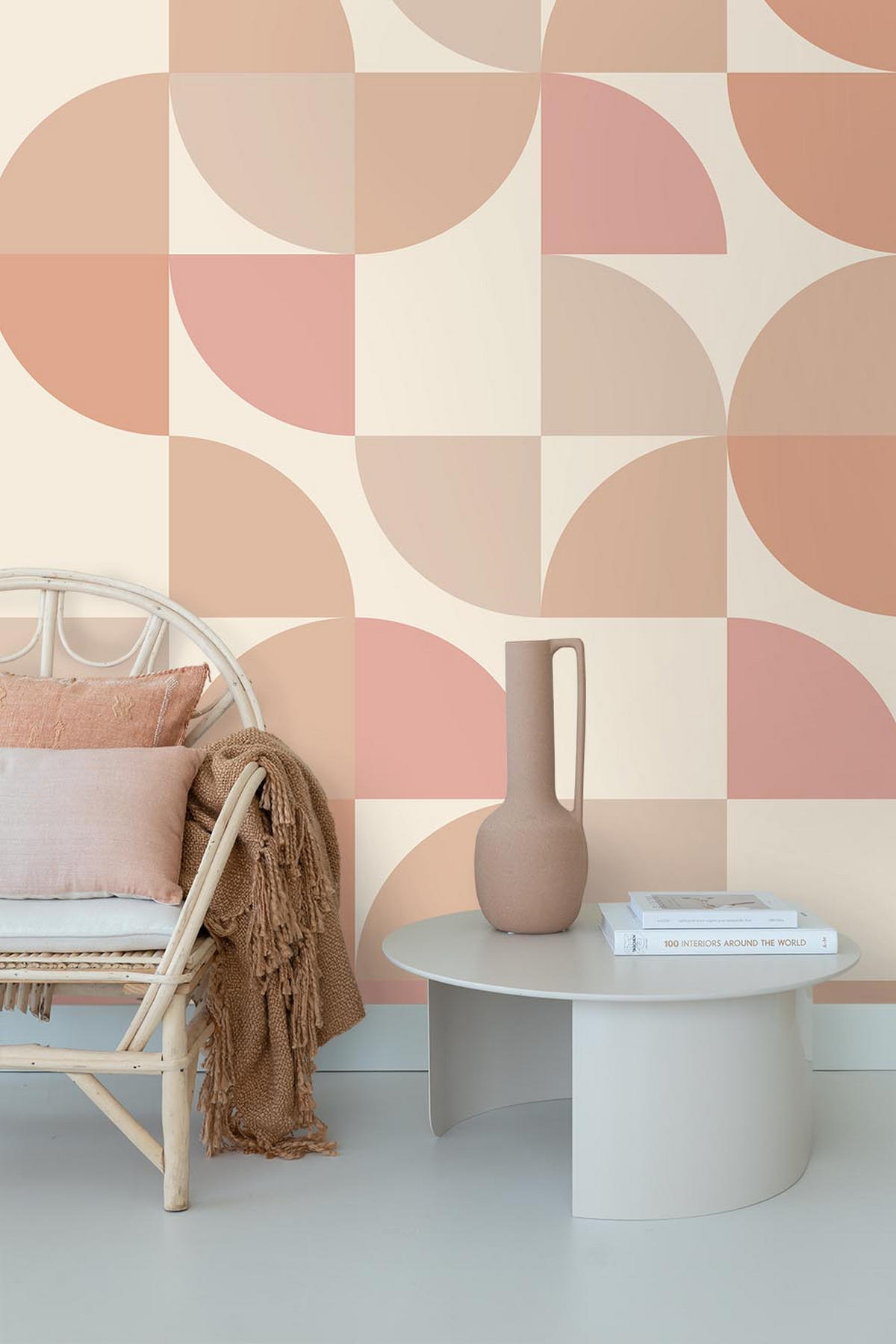 FOTOTAPETE geometrische Formen 250 x 279 cm - Pink, Papier (250/279cm) - ESTAhome