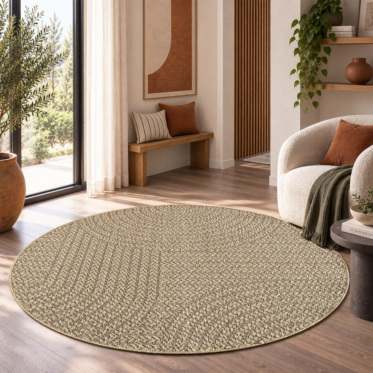 OUTDOORTEPPICH 200/200 cm Waregem 629 - Beige, Kunststoff (200/200cm) - Paco Home