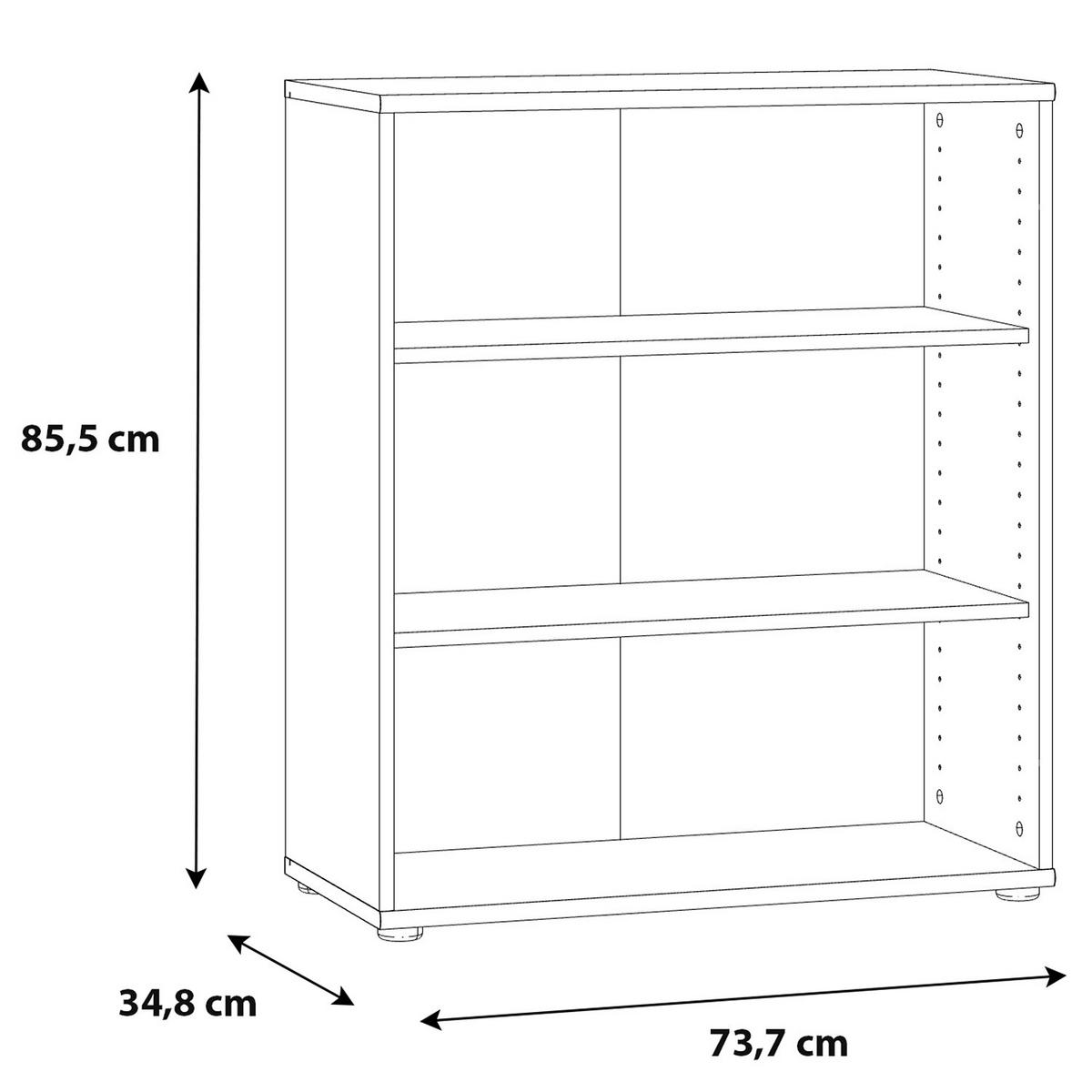 BÜROREGAL - Weiß, Holzwerkstoff (74/86/35cm) - home24