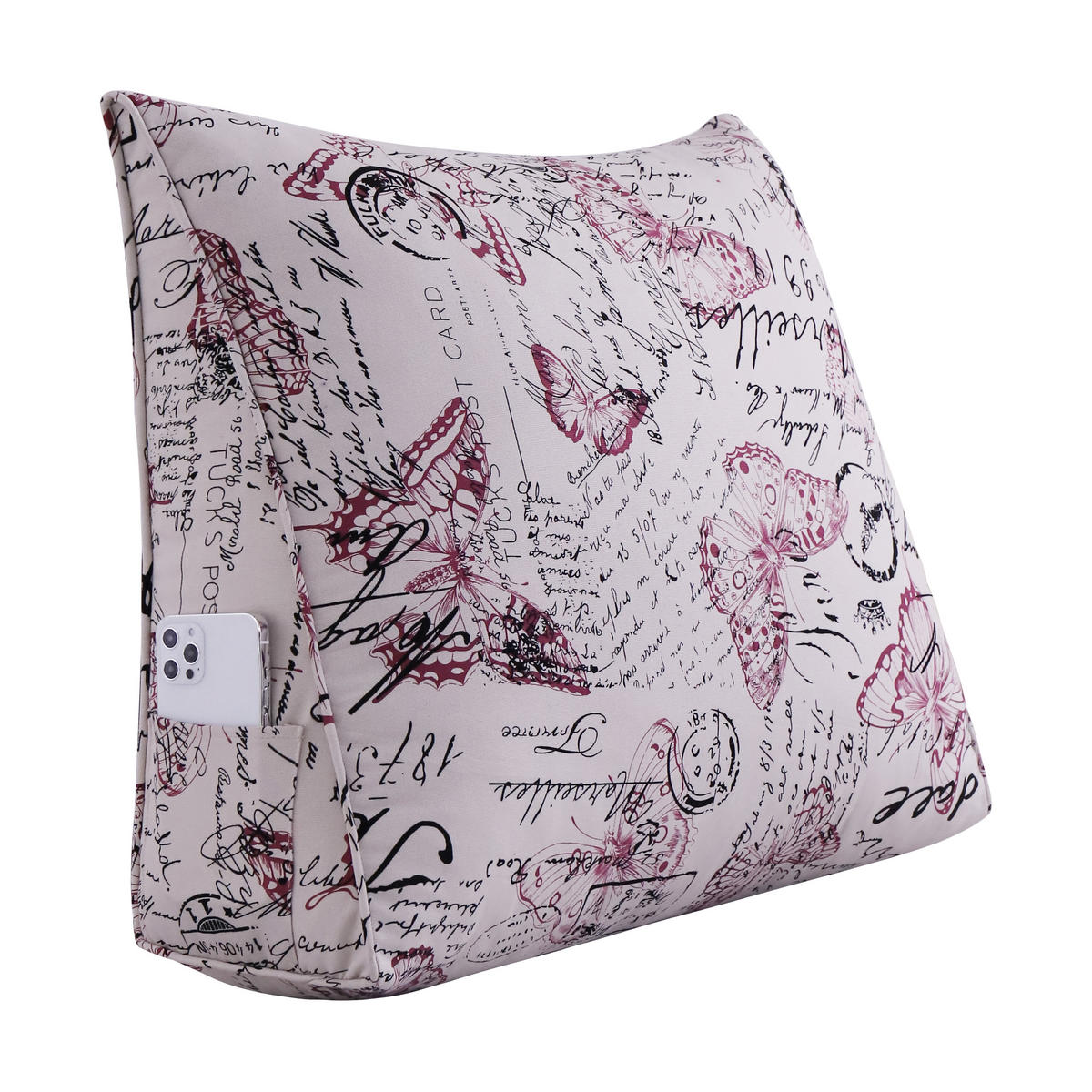 RÜCKENKISSEN zum Lesen Rot 60 cm - Rot, Textil (50/60cm) - Vercart