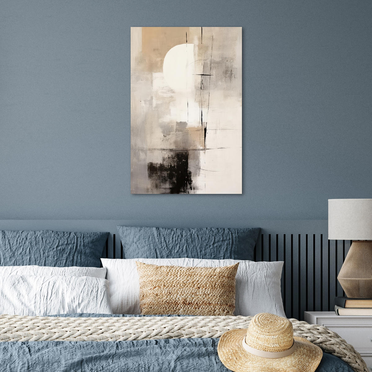 POSTER Abstrakt - Kunst - Grau 40x60 cm - Hellgrau, Papier (40/60/0.1cm) - MuchoWow