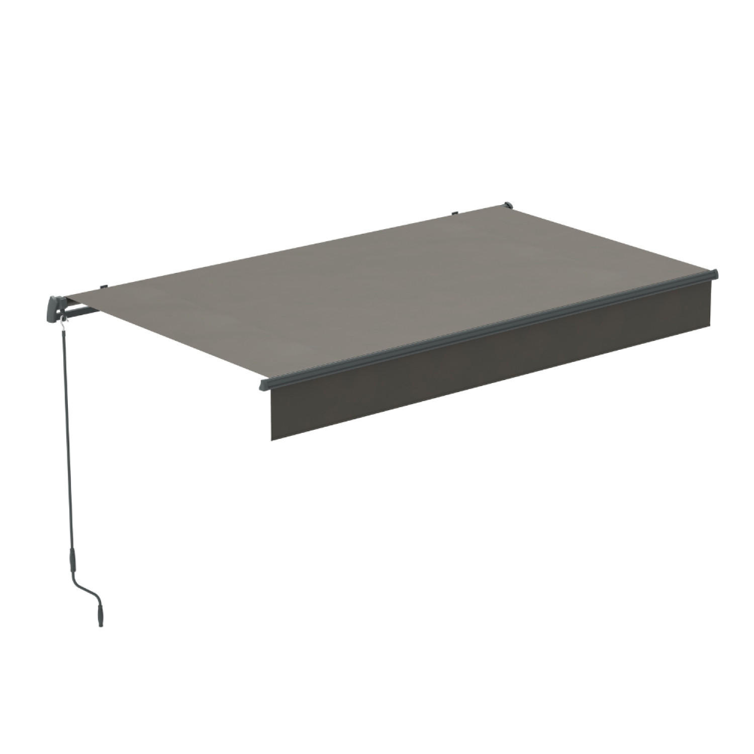 MARKISE pisa taupe fris 2.95 x 3 m aus stahl - Taupe, Metall (300/14/295cm) - Concept Usine