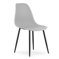 ESSZIMMERSTUHL KALEO grauer Sitz, schwarze Beine - Schwarz/Grau, Kunststoff (46/84/51cm) - Valora