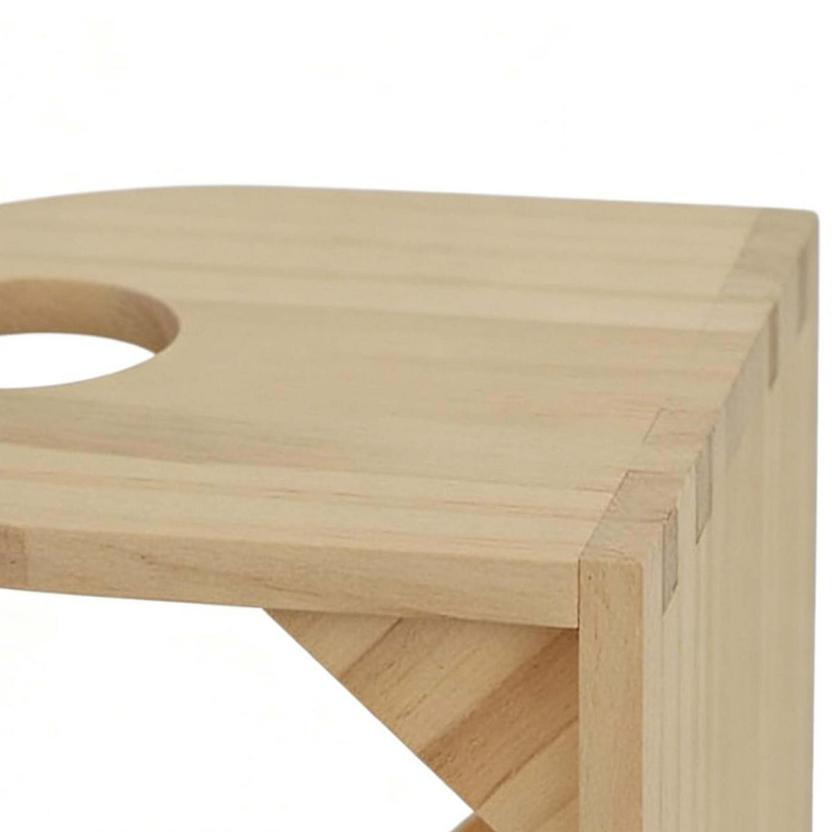 WANDHALTER Natur 2er-Set für Steckenpferd Kiefernholz 35 cm - Hellbraun, Holz (15/35/15cm) - Relaxdays