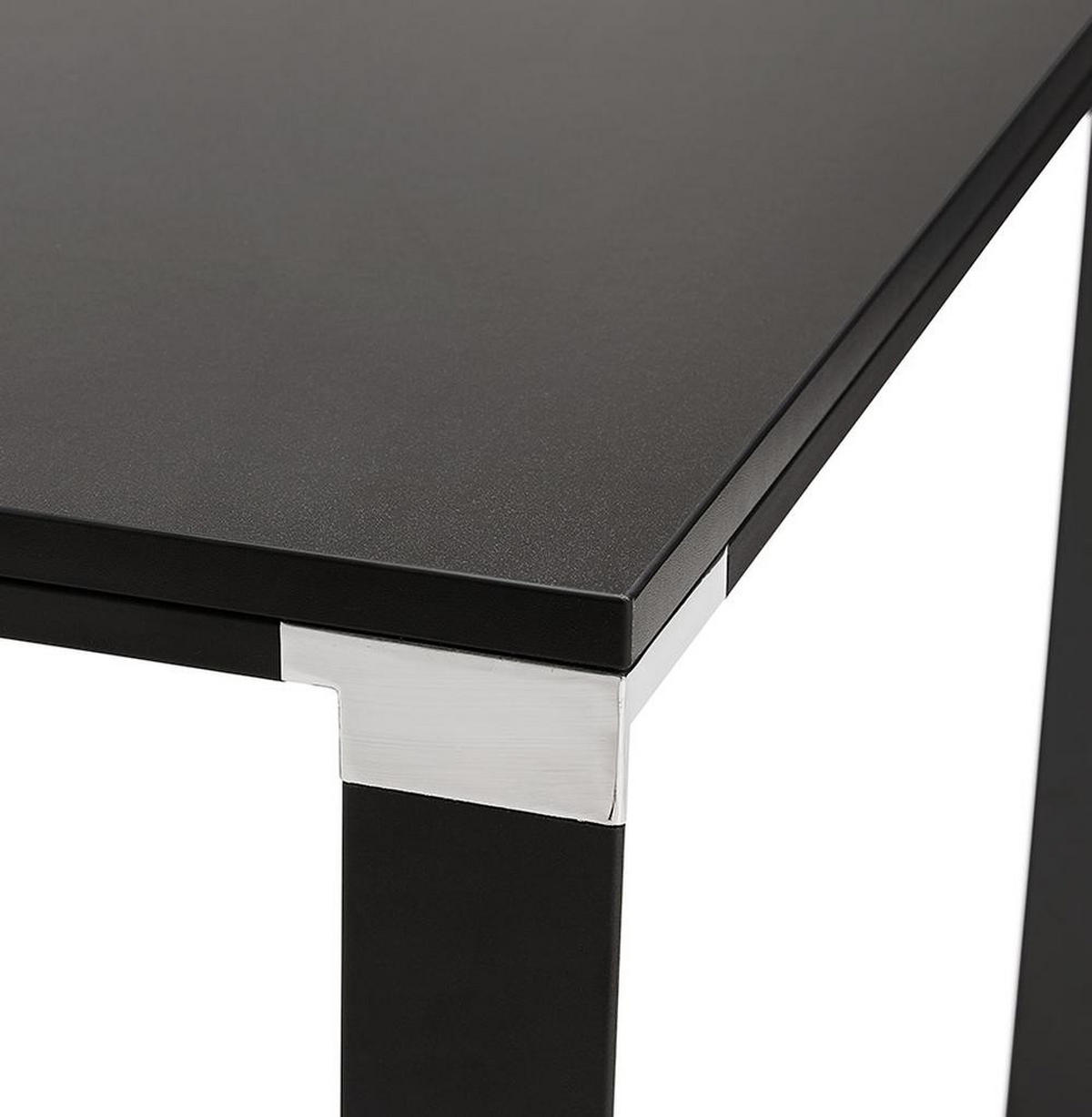 SCHREIBTISCH Melaminplatte Metallgestell Multifunktional KERIX, Schwarz 200x100x74 cm - Schwarz, Holz/Metall (100/200/74cm) - KADIMA DESIGN