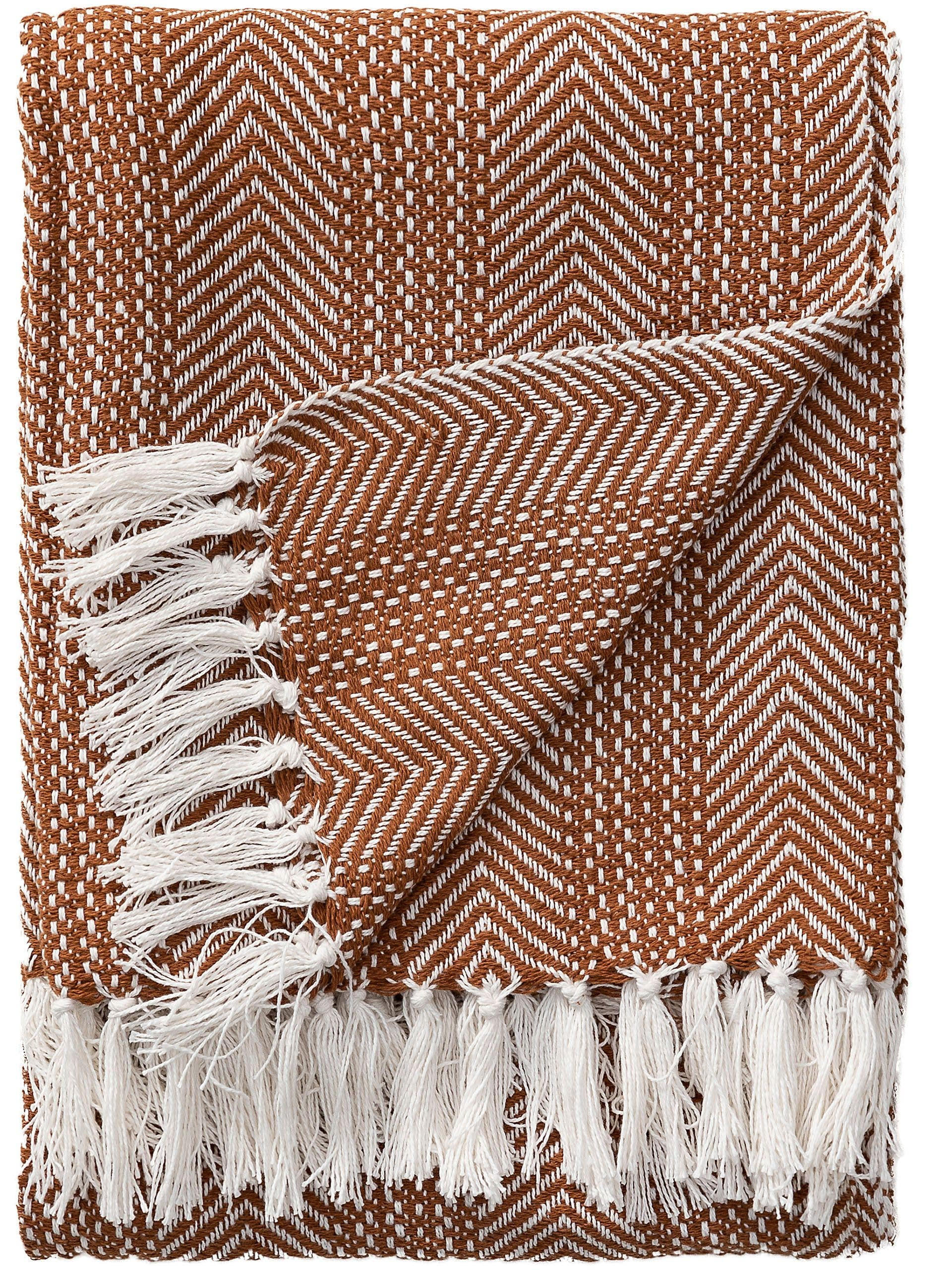 BAUMWOLLDECKE Alisea Braun 125x150 cm - Braun, Textil (125/150cm) - benuta Nest