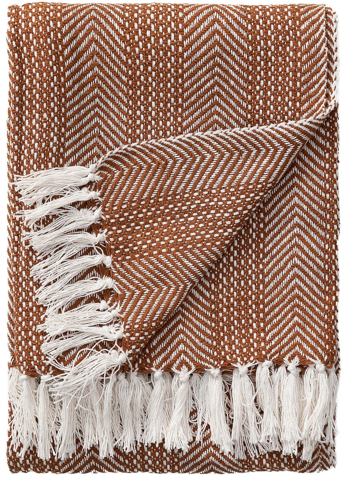 BAUMWOLLDECKE Alisea Braun 125x150 cm - Braun, Textil (125/150cm) - benuta Nest