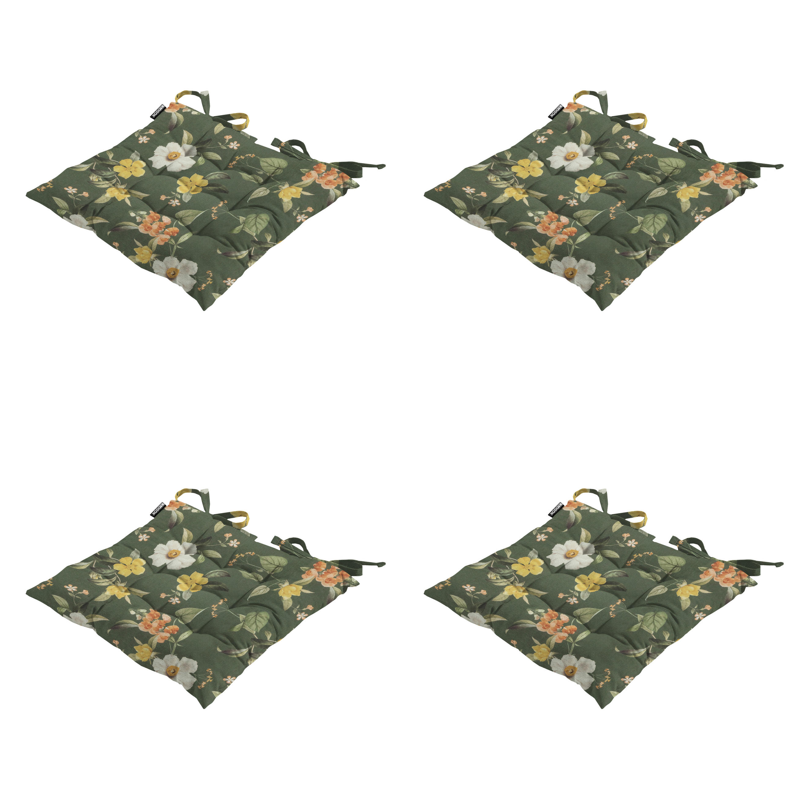 SITZKISSEN Julliete - Mehrfarbig - 46/46/8 cm - 4er-Set - Multicolor, Textil (46/8/46cm) - Madison