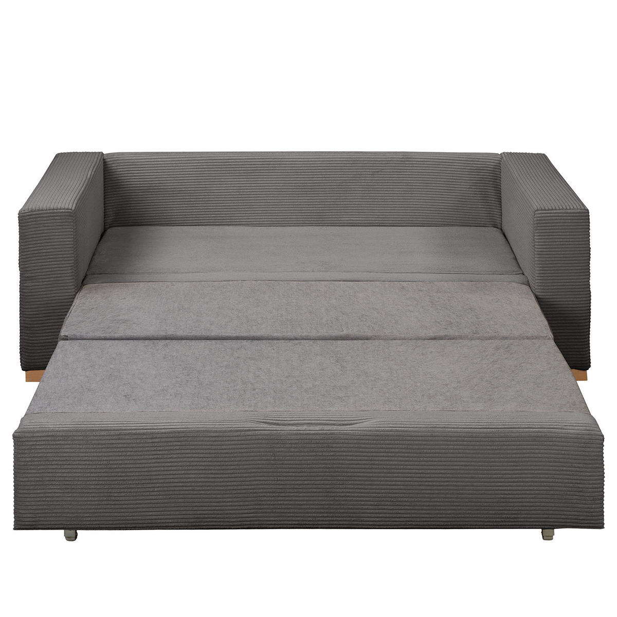 SCHLAFSOFA - Buchefarben/Grau, Holz/Buchenholz (193/90/90cm) - home24