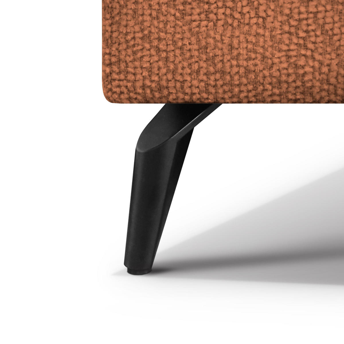 ECKSCHLAFSOFA Mellow mit Bettkasten, Ziegelrot, rechts - Rostfarben/Schwarz, Textil (270/205cm) - Beautysofa