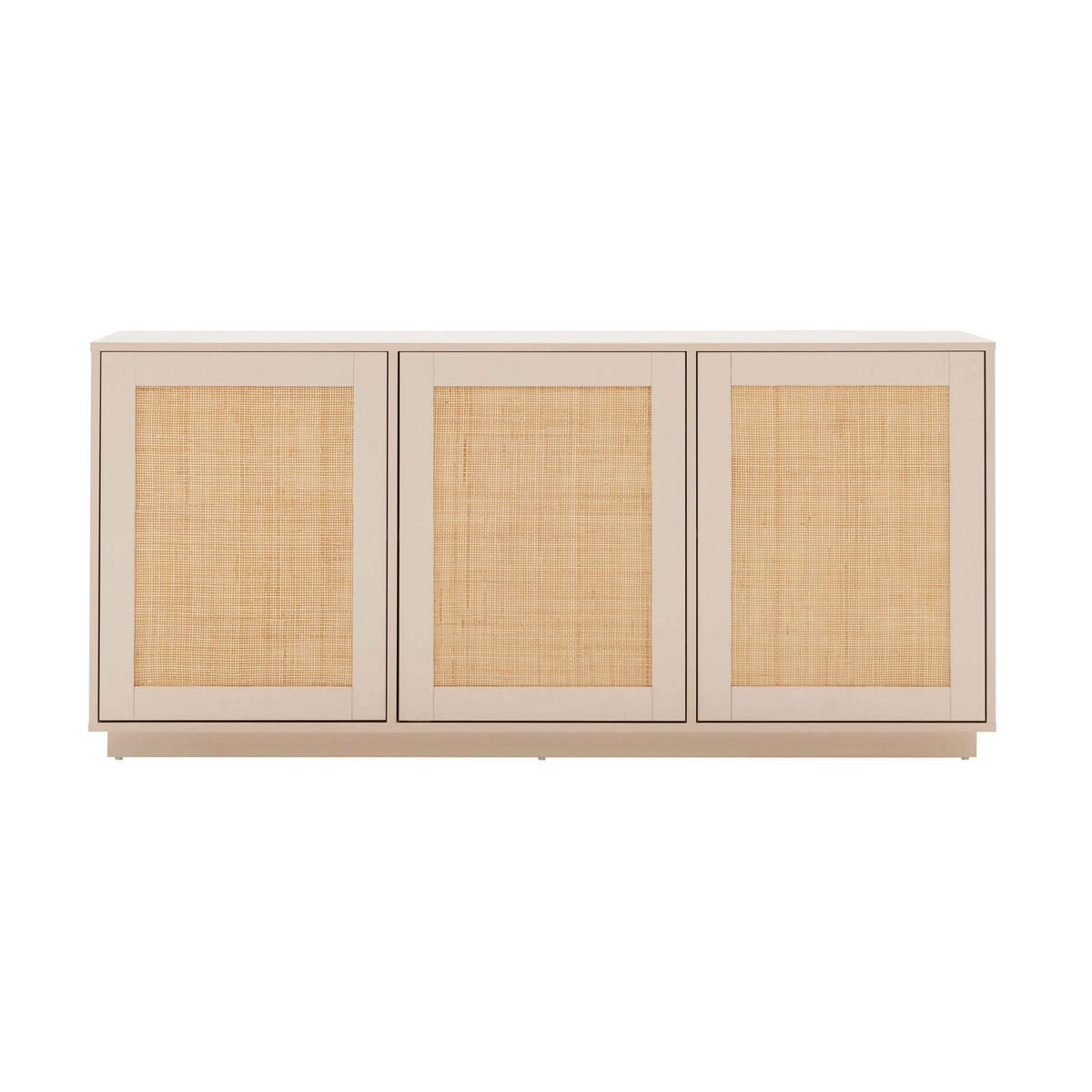 TV-MÖBEL, Beige - Beige, Holz (160/74/40cm) - Oviala