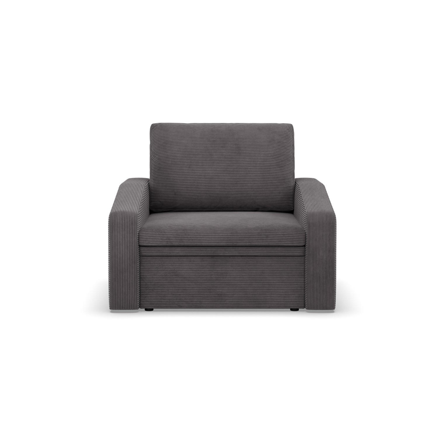 LOUNGESESSEL ORBIT, 80 CM, Cord - Dunkelgrau - Dunkelgrau, Textil (108/80/87cm)