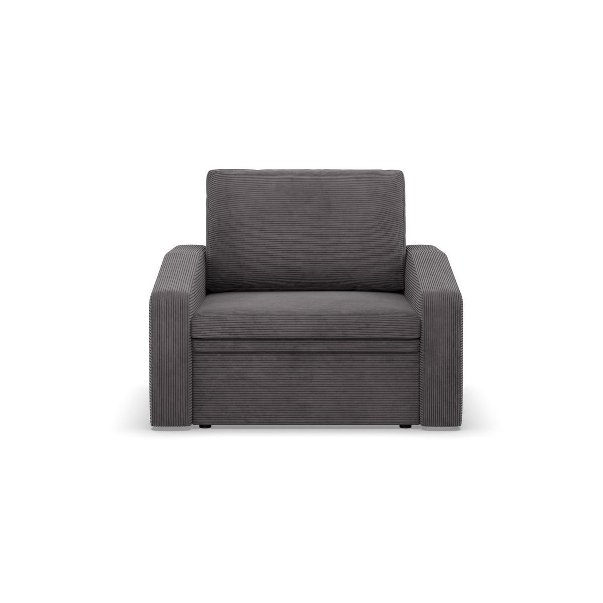 LOUNGESESSEL ORBIT, 80 CM, Cord - Dunkelgrau - Dunkelgrau, Textil (108/80/87cm)