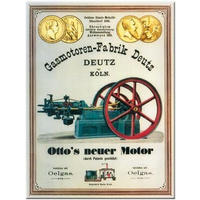 MAGNET 6/8 cm Gasmotoren Fabrik Deutz - Multicolor, Metall (6/8/0.1cm) - Nostalgic-Art
