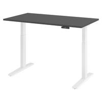 SCHREIBTISCH elektrisch XMKA 80/140/74 cm in Graphitfarben/Weiß - Graphitfarben/Weiß, Holzwerkstoff (80/140/74cm) - bümö