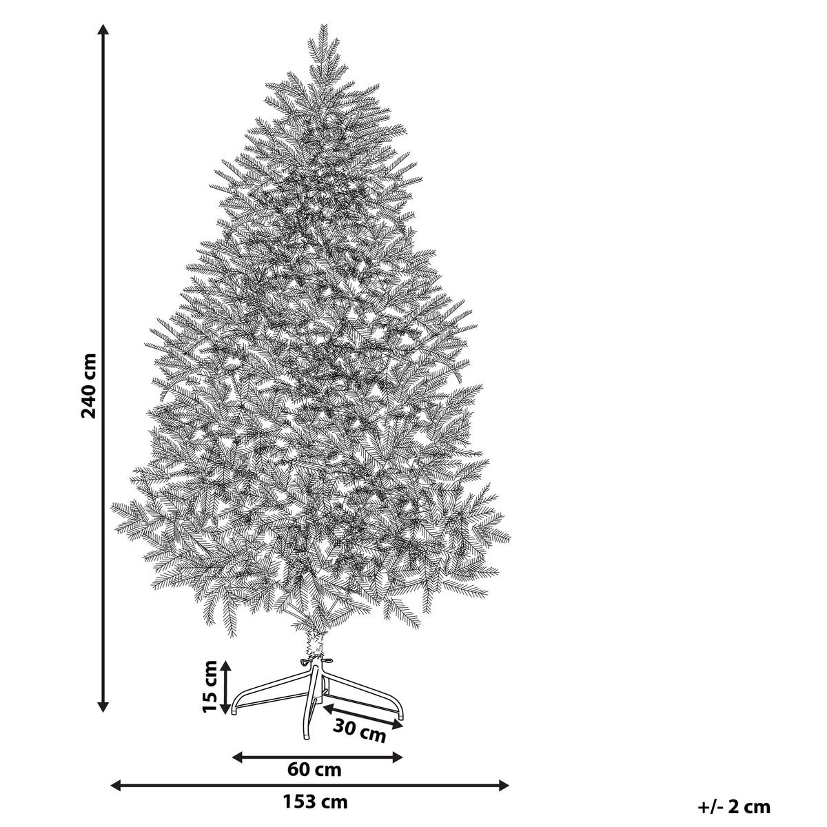 WEIHNACHTSBAUM 240 cm Grün Huxley - Grün, Kunststoff (240cm) - Beliani