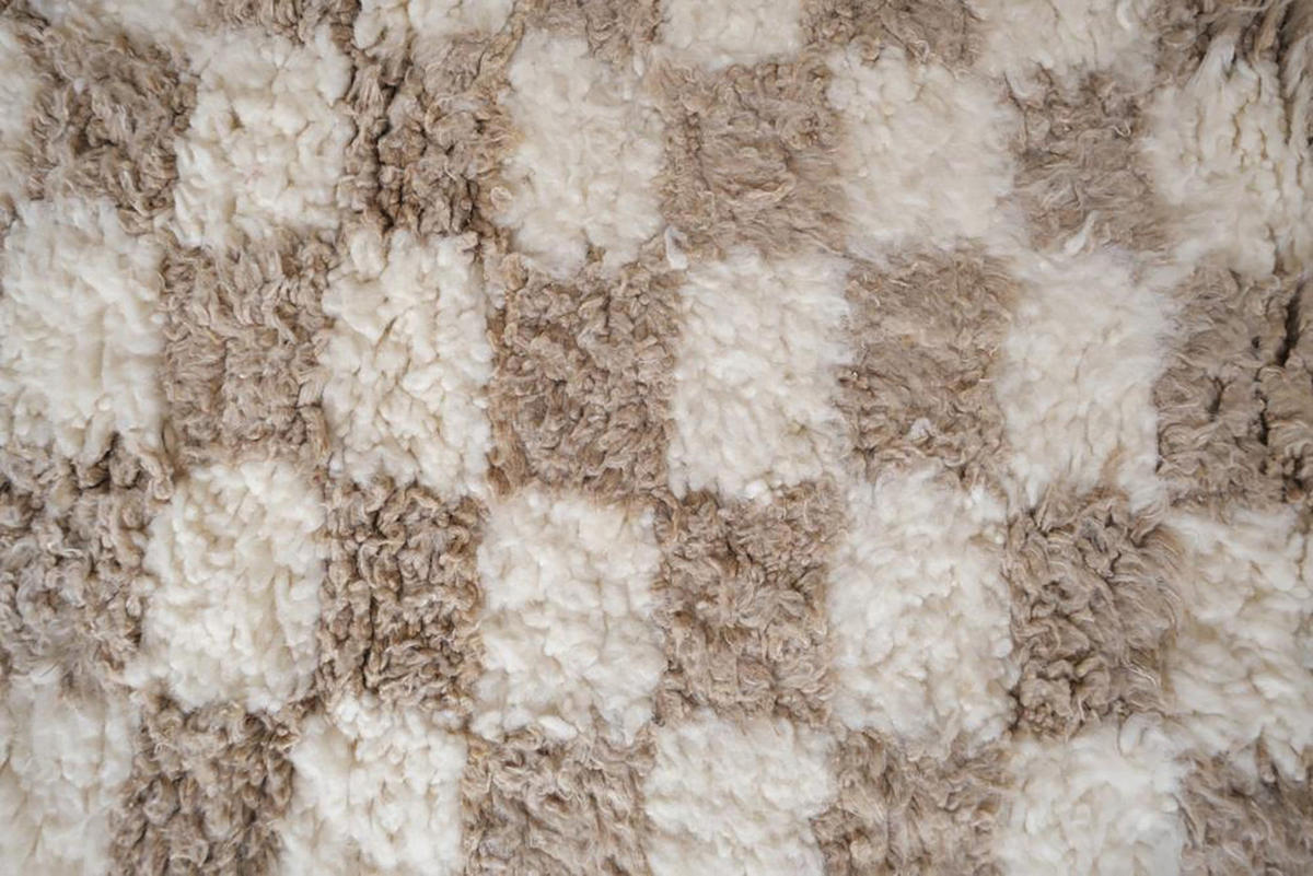 BERBERTEPPICH aus reiner Wolle 110x 146 cm - Beige, Naturmaterialien (110/146cm) - AFK Living