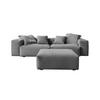 SOFA CELESTE Grau Cord - Schwarz/Grau, Kunststoff/Textil (302/72/114cm) - KAWOLA