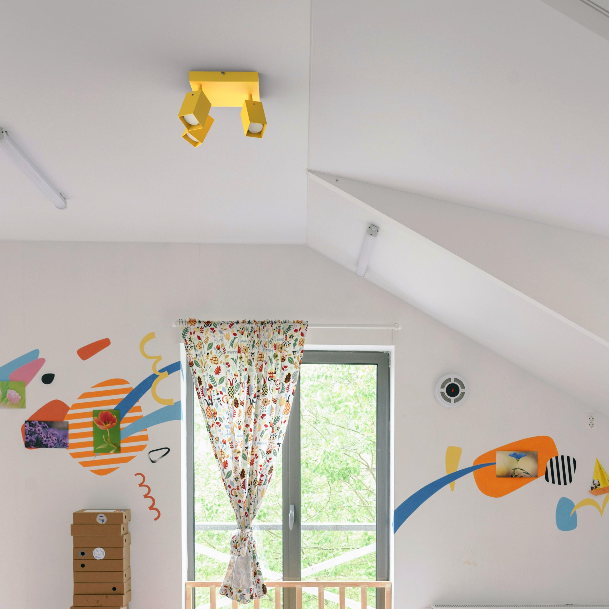 DECKENLEUCHTE - Gelb, Metall (25/25/18cm) - Lumicom