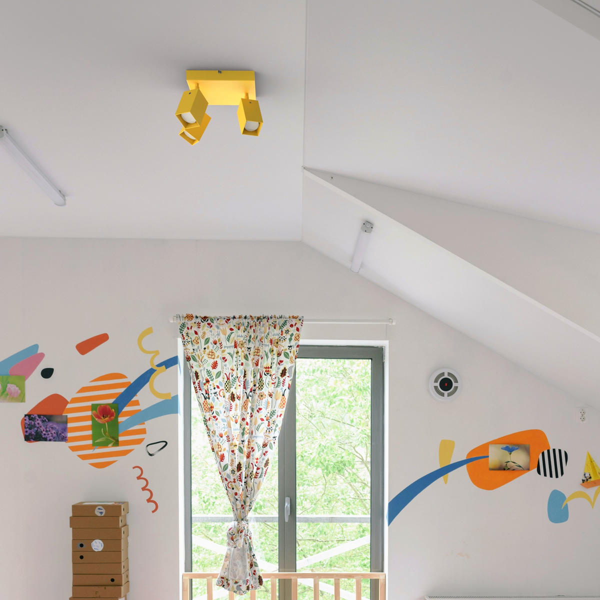 DECKENLEUCHTE - Gelb, Metall (25/25/18cm) - Lumicom