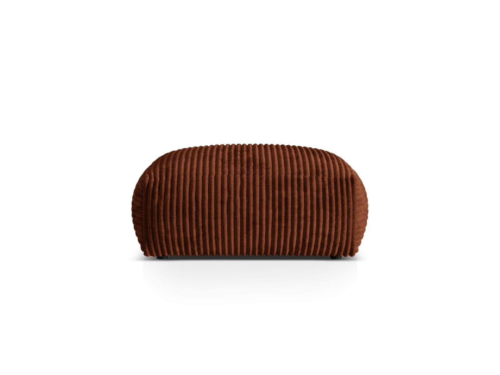 POUF Martina aus Cord ziegelrot - Orange, Textil (106/44/106cm) - Micadoni