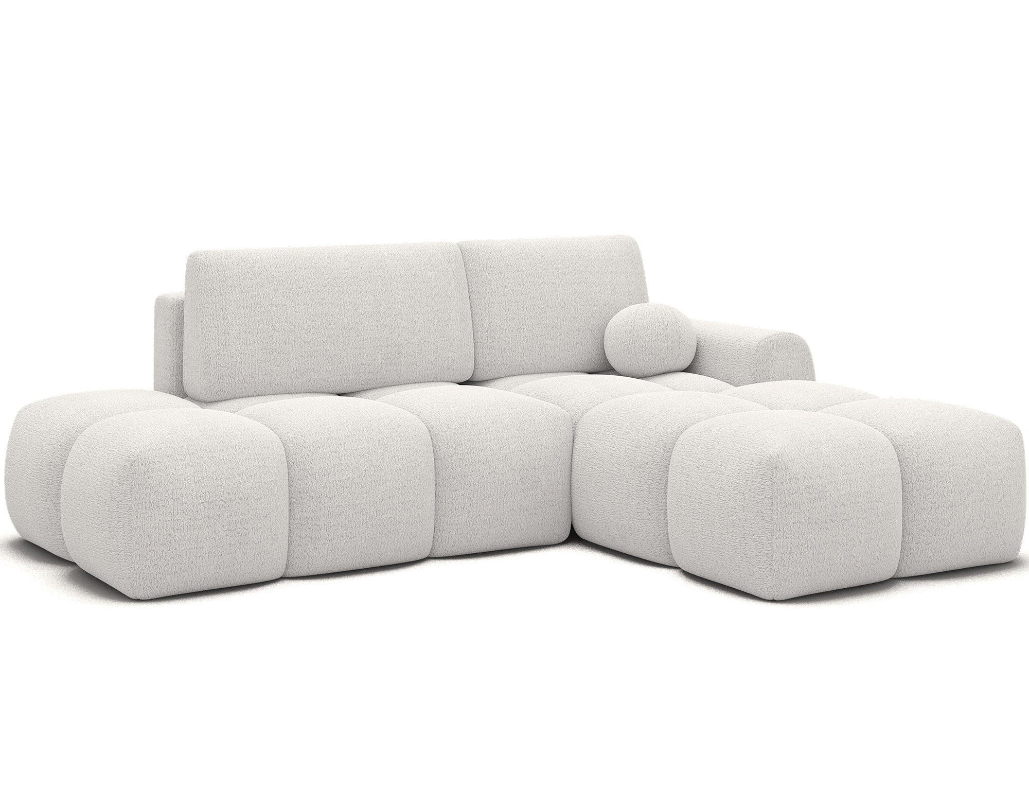 ECKSOFA VITTARIO mit Schlaffunktion & Bettkasten – Modernes L-Sofa 227 cm, inklusive Kissen - Weiß, Kunststoff (227/95cm) - Wohnideebilder