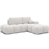 ECKSOFA VITTARIO mit Schlaffunktion & Bettkasten – Modernes L-Sofa 227 cm, inklusive Kissen - Weiß, Kunststoff (227/95cm) - Wohnideebilder