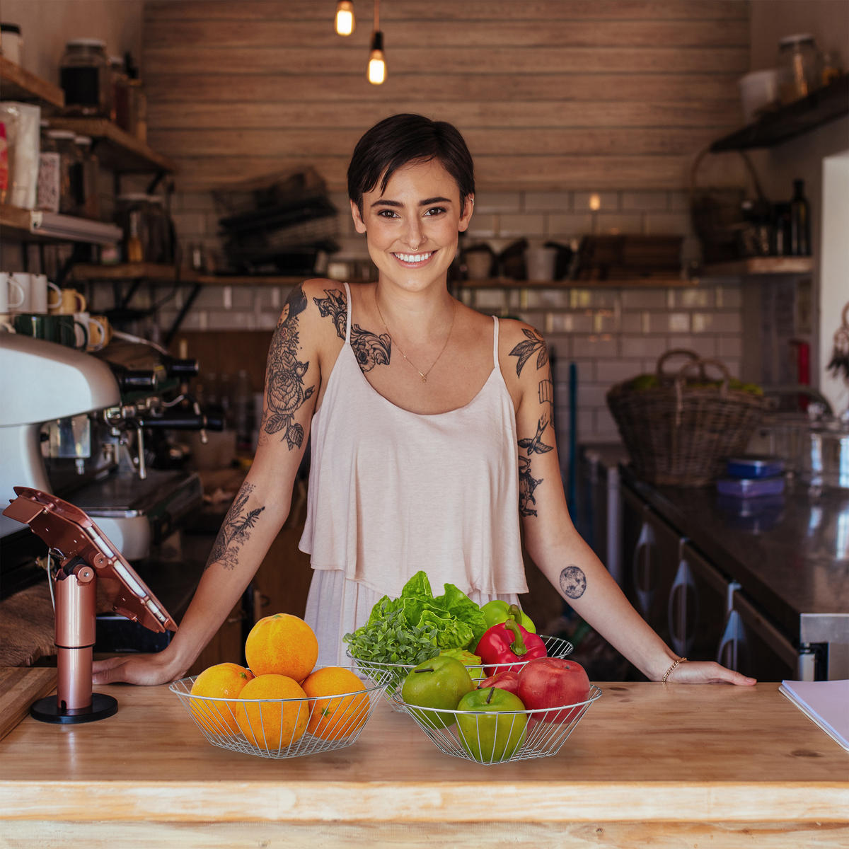 HÄNGEKORB - Silberfarben, Metall (28/73/28cm) - Relaxdays