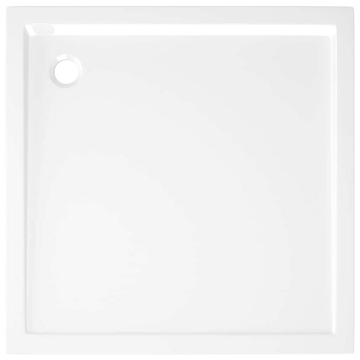 DUSCHTASSE Quadratisch 90/90 Cm - Weiß, Glas (90/4/90cm) - vidaXL