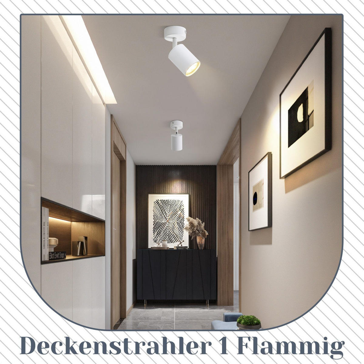 STRAHLER Freiheit 1-flammig 6/6/14 cm - Weiß, Metall (6/6/14cm) - Nettlife