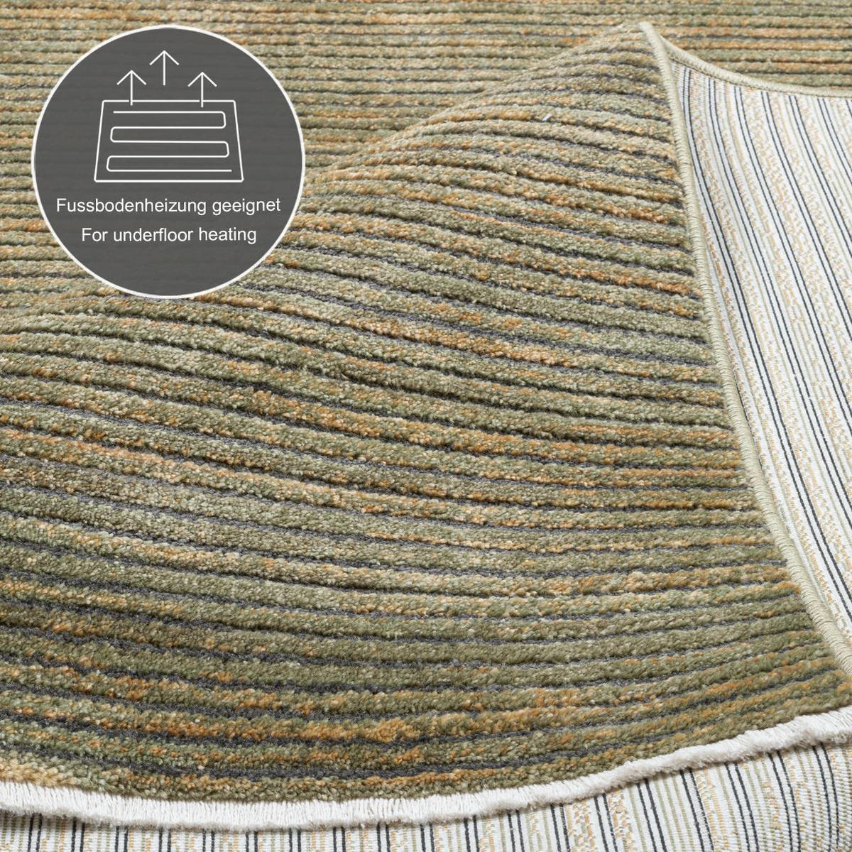 FLACHWEBETEPPICH Corduletta 240x290 cm - Grün, Textil (240/290cm) - Gino Falcone