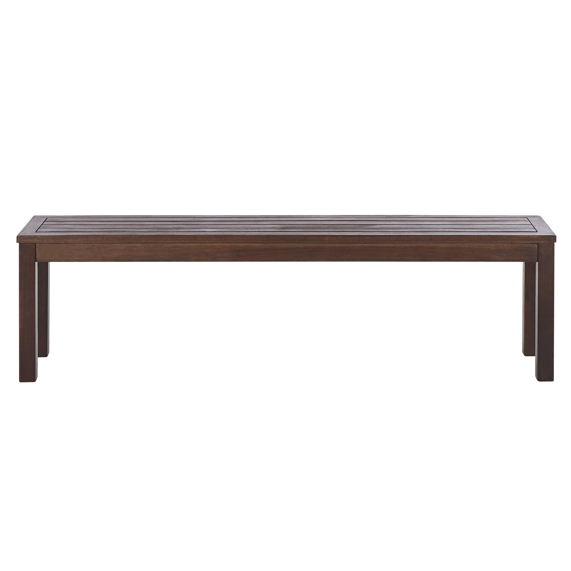 GARTENBANK Eukalyptusholz dunkelbraun 160 cm Tuscania - Dunkelbraun, Holz (160/45/35cm) - Beliani