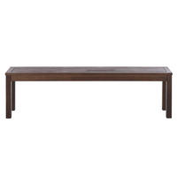 GARTENBANK Eukalyptusholz dunkelbraun 160 cm Tuscania - Dunkelbraun, Holz (160/45/35cm) - Beliani